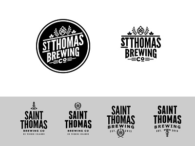 St. Thomas Brewing Co."Crafty Hipster" Concept beer craft logo