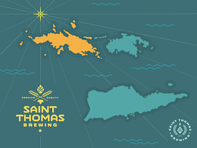 St. Thomas Brewing Co."Modern Hipster" Concept beer craft logo