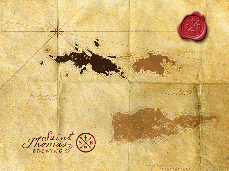 St. Thomas Brewing Co."Hipster Pirate" Concept logo craft beer