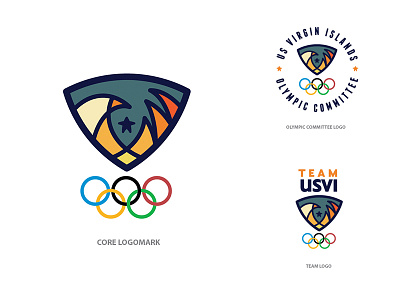 Rejected USVI Olympic Logo eagle logo olympic wave