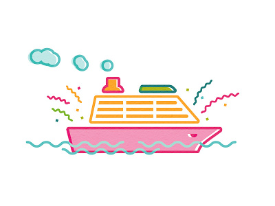 Cruise Ship illustration boat cruise ship steam vessel