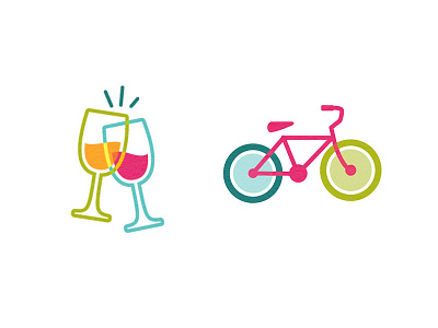 Cheers & Ride bicycle cheers glass wine