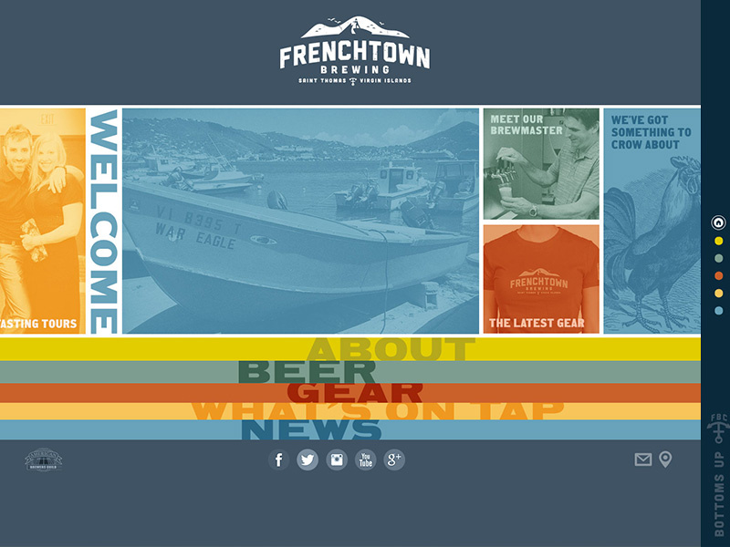 Frenchtown Brewing Website Design ui website beer brewing frenchtown virgin islands
