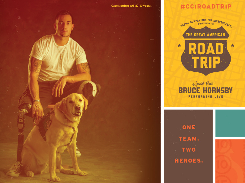 Great American Road Trip Event Theme travel poster road trip canine