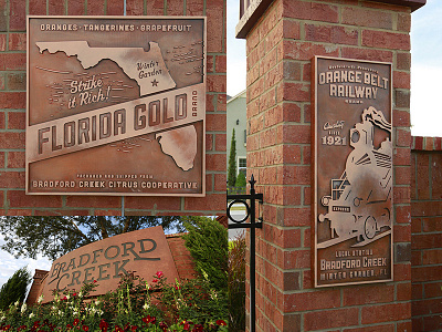 Bradford Creek Monument Sign and Wall Art