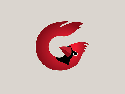Cardinal Logo bird cardinal letter logo