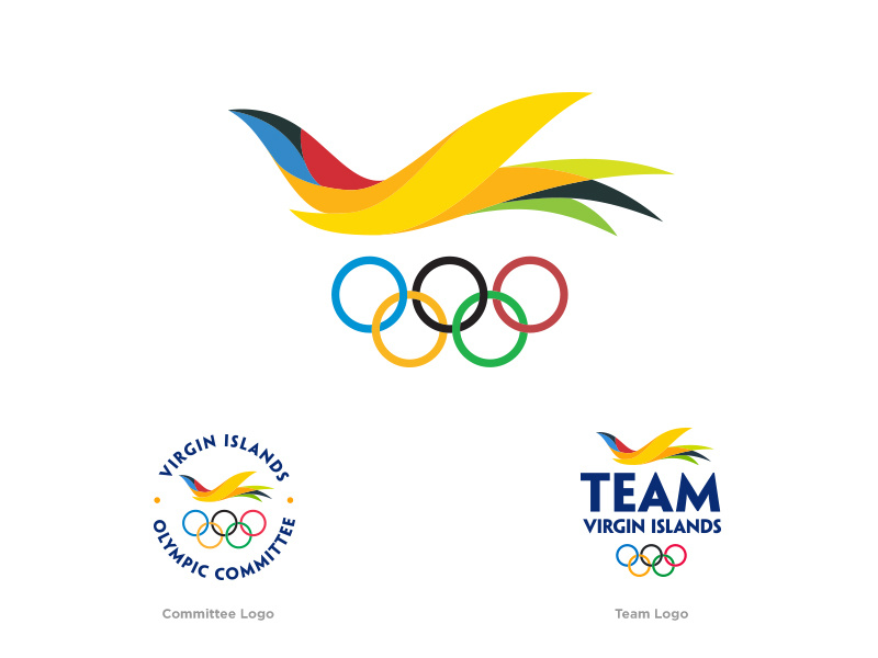 US Virgin Islands Olympic Logos flight icon bird olympics logo