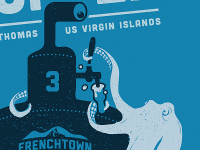 Thirsty Octopus (Detail) beer craft beer design frenchtown illustration octopus st. thomas submarine usvi