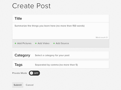 Create Post create form post