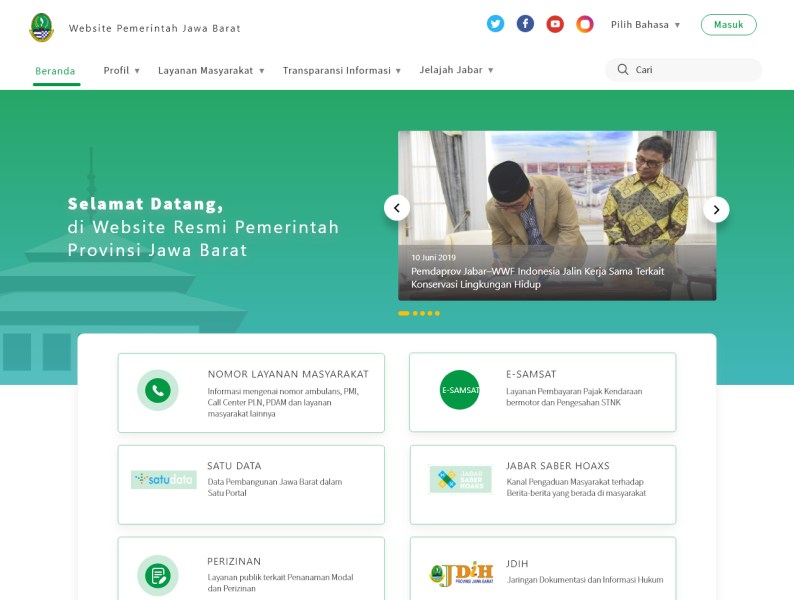 UI UX Design Competition - West Java Government Site by Hauri Silmi ...