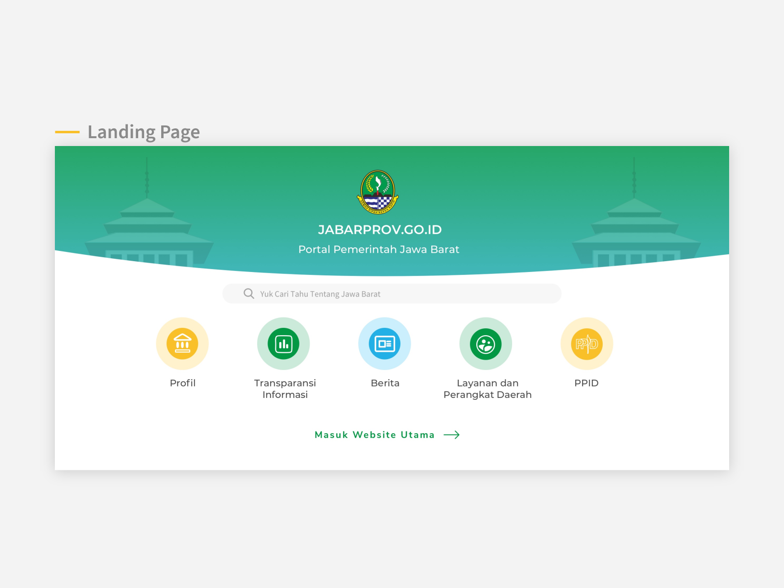 UI UX Design Competition West Java Government Site by Hauri Silmi