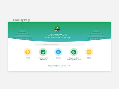 UI UX Design Competition - West Java Government Site design egov gov government ui ux web website