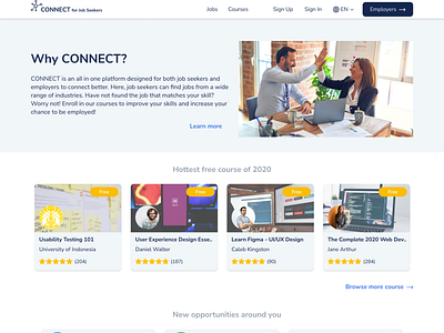 CONNECT - Landing Page (Job Seeker)