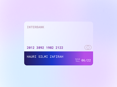 Credit Card Glassmorphism clean color creative design glass glassmorphism illustration ui uiux ux