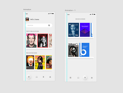 News stand animation app branding design design app illustrator logo ui ux uidesign uiux ux