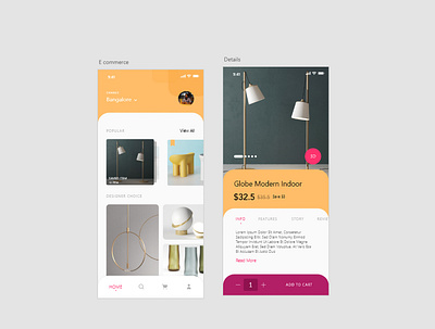 Modern Furniture animation app branding design design app illustrator logo ui uidesign uiux ux