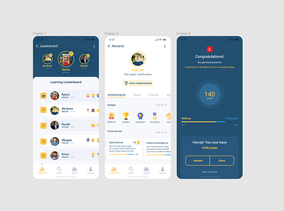 Leaderboard Design Mobile Applicaton app branding design design app logo ui ui ux uidesign uiux ux