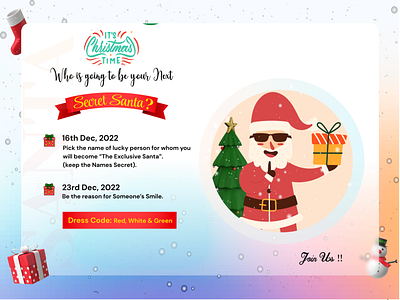 Secret Santa Flyer animation design design app illustration illustrator logo ui ui ux uidesign uiux ux