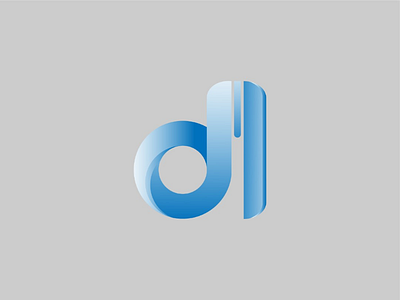 Logo dinomars style 3d with gradient colour branding design logo
