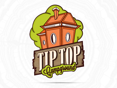 Tip Top Campground logo branding campground camping logo outdoors tiptopcampground treehouse