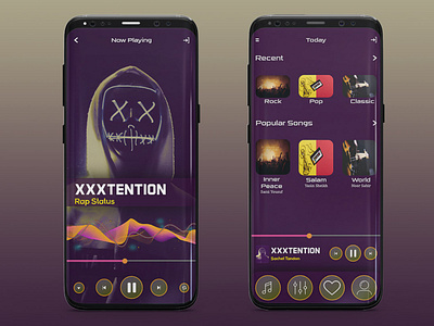 Music Player app app design mobile app mobile design mobile ui music app music player music player app music player ui ui ui ux ui design uidesign uiux