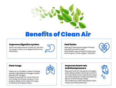 4 Benefits of Clean Air by Gilles Berdugo design illustration infographic sustainability