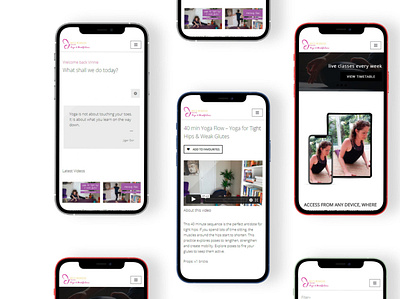 Yoga with Becs Online Membership branding design graphic design ui ux website