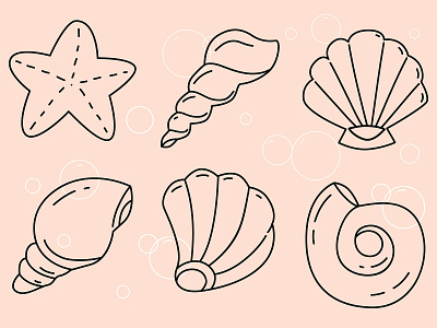 shells icons set