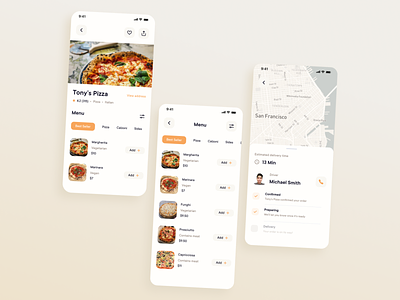 Food Delivery App 🍔 app apple delivery food food delivery minimal modern ui ui design uxui