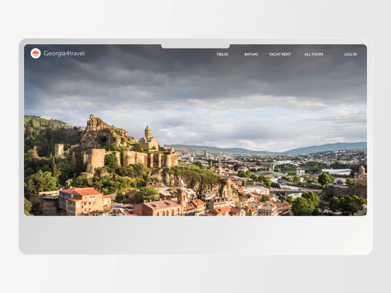 Georgia4Travel - Sights minimalistic design tourism ui ux design userinterfacedesign web deisgn