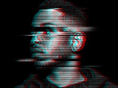 Glitch Effect on Kendrick Lamar glitch photoshop