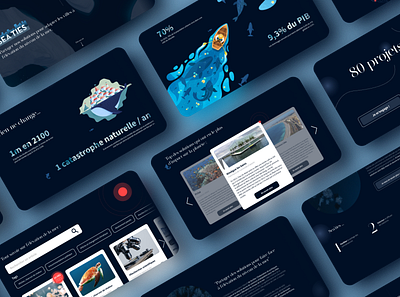 SEA'TIES - Plateforme Océan & Climat - Recommandation UX/UI design designthinking illustration ui ux