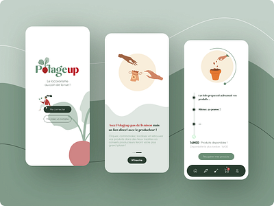 Potageup - Mobile app design branding design designthinking illustration ui ux