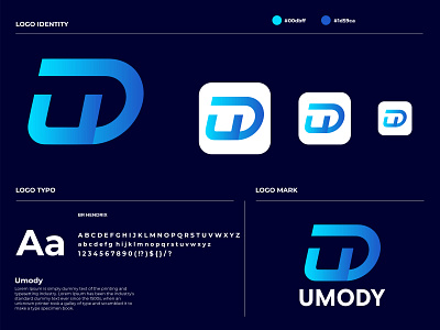 u + d modern letter logo mark + u letter logo + d letter logo