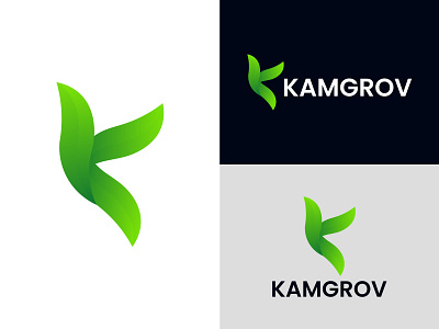 Modern K Letter Logo | Kamgrov branding logo design