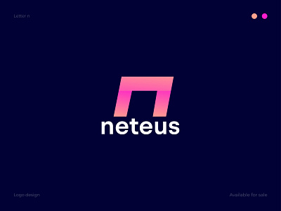 Modern n letter logo-neteus branding logo