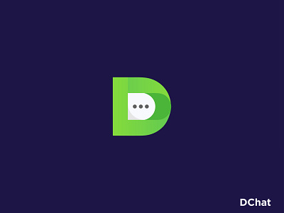 Modern D Chat Logo - D Letter Logo- Creative Logo - App Logo