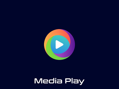 Media Play Logo advertising marketing multimedia audio branding channel colorful logo games gradient icon internet live logo media modern music online play player social streaming video