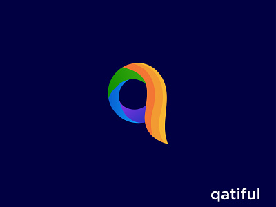 modern q letter logo - q logo mark - q icon - colorful logo