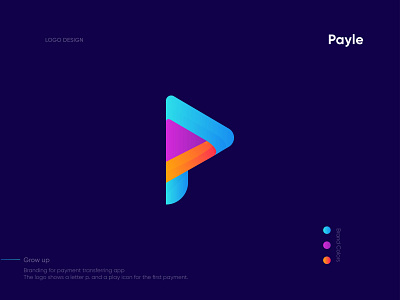 Payle | P Modern letter logo | Payment method logo | P letter