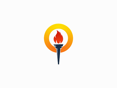 Fire Torch Logo abstract mark brand identity branding colorful design fire torch light flame flaming ignite icon identity illustration logo logo design logo mark logotype modern logo negative space symbol trendy logo vector