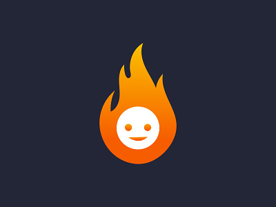 Fire Smile Emoji abstract logos brand identity branding colorful creative unique design emoji logo fire emoji fire logo flame flaming ignite flat minimalist logo gradient icon illustration logo logo design logotype modern logo smile fire emoji symbol