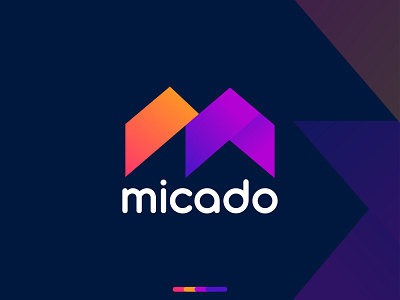 Micado Logo Design - Modern M Letter Mark Geometric Logo