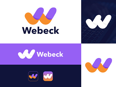 Webeck - Modern W Letter Mark Geometric Logo