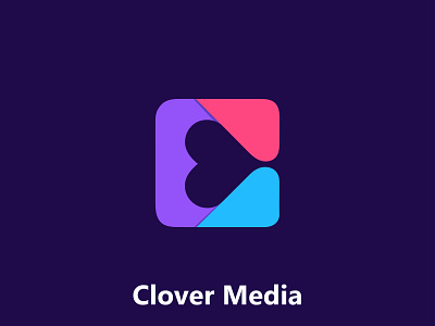 Clover - Media Logo Design abstract logo advertising marketing multimedia branding c logo channel streaming gaming live colorful creative brand identity design flat minimalist logo icon design logo love logo media play logo modern logo online platform production mark play button play music media digital popular symbol iconic vector shape