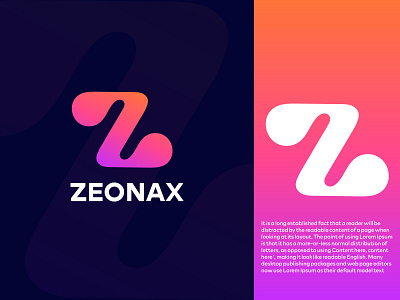 Zeonax Logo - Modern Z Letter Mark Logo - Z Letter Logo