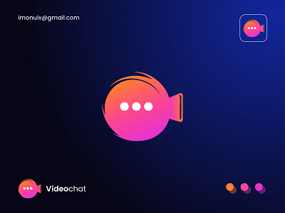 Video Chat Logo app icon brand identity branding business meeting chat logo connection conference creative gradient logo internet logo logo design logomark modern logo monogram online social software icon logo technology unique logo video chat logo