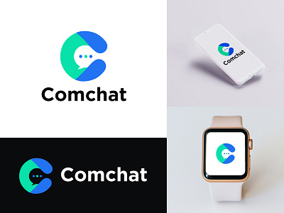 Comchat Logo Design abstract logo app logo brand identity branding chat bubble chat logo chatbot colorful logo conncetion conversation icon logo logo design logo mark logodesigner modern logo monogram social talk technology