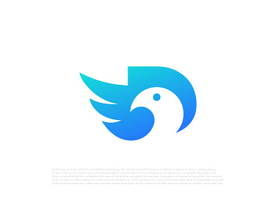 D + Bird Logo | Modern Logo | D Letter Negative Space Logodesign