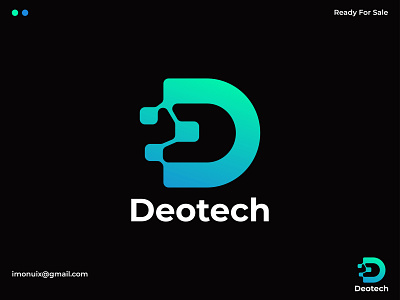 Deotech Logo - Technology Company Logo - Modern D Letter Logo